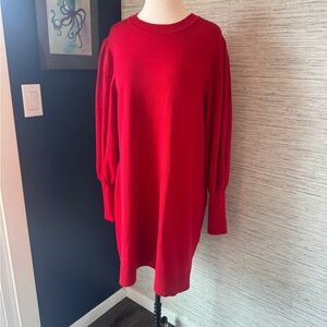 Vince Camuto red knit sweater dress. Gorgeous color. Perfect for fall. Sz XL